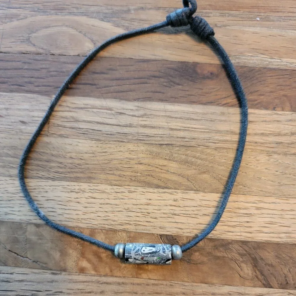 Boho Beachy Corded Necklace with Beadwork